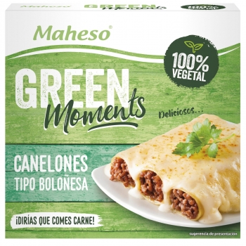 Canalones tipo boloñesa 100% vegatales Maheso 200 g.
