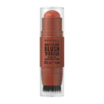 Colorete con brocha Multitasker Blush ’N’ Brush nearly suede Rimmel London 1 ud.