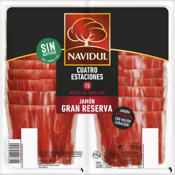 Jamón gran reserva Navidul sin gluten y sin lactosa 106 g.