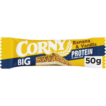 Barrita proteica sabor plátano Big Corny sin azúcar añadido 50 g.