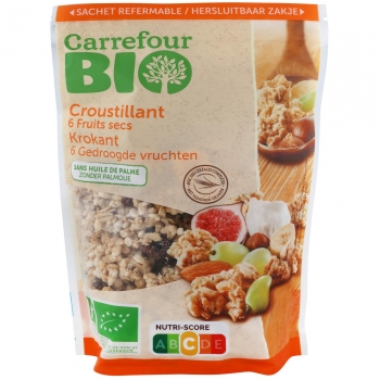 Muesli 6 frutas ecológico Carrefour Bio 375 g.