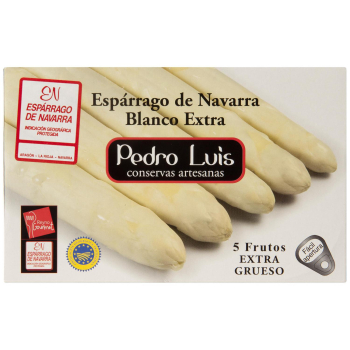 Espárrago de Navarra blanco extra grueso Pedro Luis 250 g.