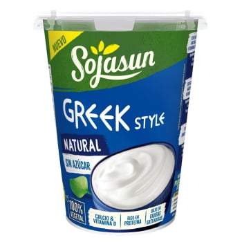 Yogur natural estilo griego sin azúcar añadido Sojasun sin gluten y sin lactosa 400 g