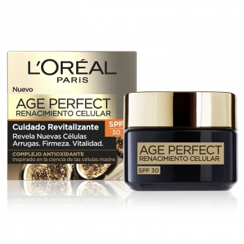 Crema facial regeneradora SPF30 con complejo antioxidante Age Perfect Renacimiento Celular L'Oréal Paris 50 ml.