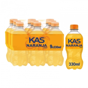 Kas naranja pack de 9 botellas de 33 cl.