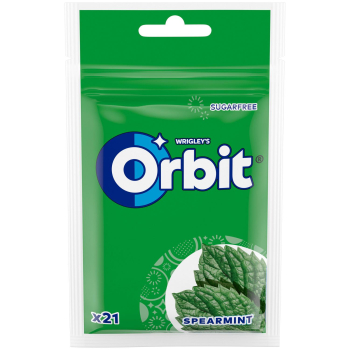 Chicles sabor hierbabuena Orbit sin azúcar doy pack 29 g.