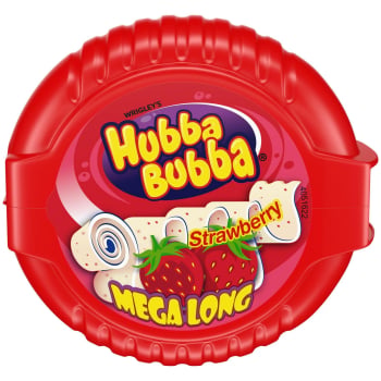 Chicle en rollo sabor fresa Hubba Bubba Mega Long 56 g.