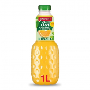 Zumo de naranja sin azucares añadidos ni edulcorantes Granini botella 1 l.