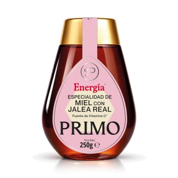 Especialidad de miel con jalea real Energía Primo envase 250 g.