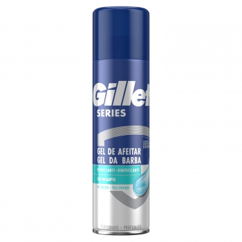 Gel de afeitado refrescante con eucalipto para piel sensible Series Gillette 200 ml.