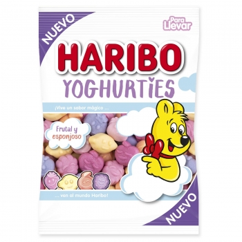 Caramelos de goma sabor frutas Yoghurties Haribo 80 g.