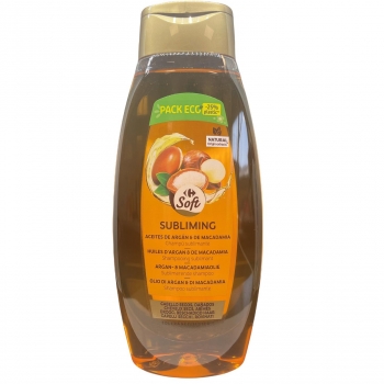 Champú aceite de argán para cabello secos y dañados Carrefour Soft 700 ml.