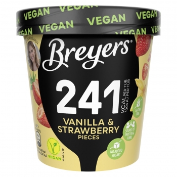 Helado vanilla & strawberry pieces Breyers sin gluten 465 ml.