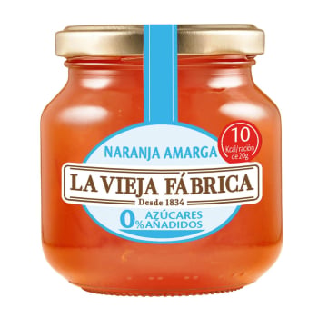 Mermelada de naranja amarga La Vieja Fábrica sin azúcar añadido 255 g.