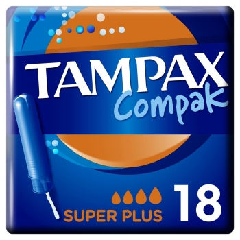 Tampones super plus Compak Tampax 18 ud.