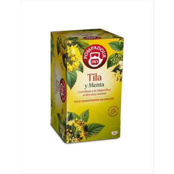 Infusión de tila y menta en bolsitas Pompadour 20 ud.