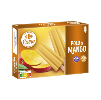 Polo de mango Carrefour Extra sin gluten sin lactosa 6 ud.