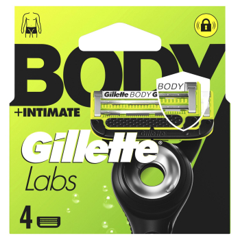 Maquinilla Body + Intimate Gillettelabs + Recambios 4 ud.
