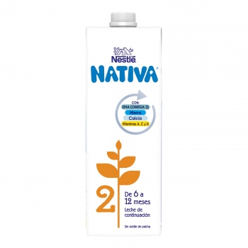 Leche infantil de continuación desde 6 meses líquida Nestlé Nativa 2 brik 1 l.