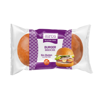 Pan burger brioche Airos sin gluten y sin lactosa 160 g.