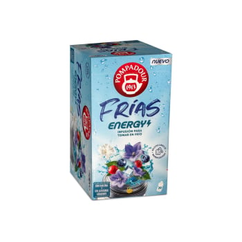 Infusión fría con cafeína en bolsitas Energy Pompadour Frías 20 ud.