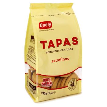 Galletas saladas extrafinas con aceite de oliva Tapas Quely 200 g.