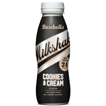 Batido proteico sabor cookies & cream Barebells sin lactosa y sin azúcar añadido 330 ml.