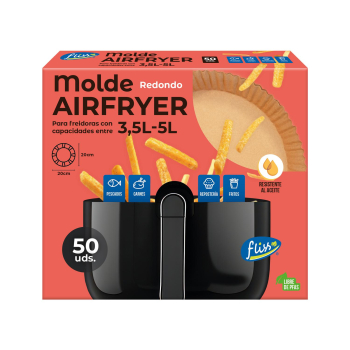 Papel redondo airfryer 20x20 Fliss 50 ud.