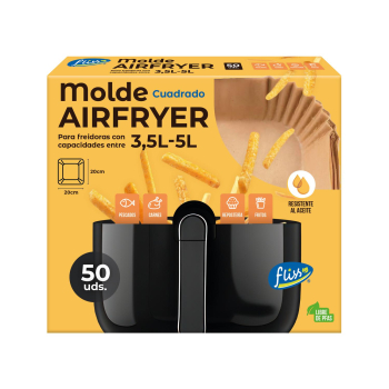Papel cuadrado airfryer 20x20 Fliss 50 ud.