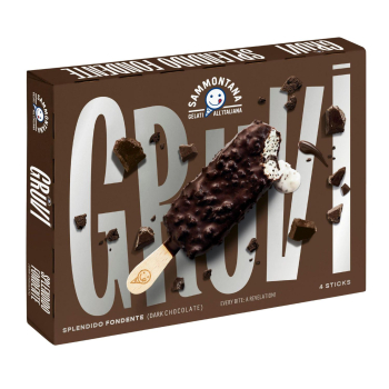 Bombón helado de vainilla con chocolate y galleta Sammontana 4 ud.