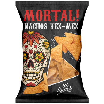 Nachos sabor tex mex Mortal Tot Snack 130 g.