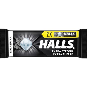 Caramelos extra fuertes sin azúcar Halls pack de 2 unidades de 32 g. 2 x 32 g