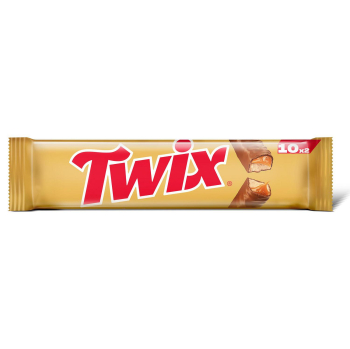 Barritas de chocolate con leche, galleta y caramelo Twix 10 ud.