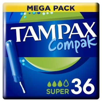 Tampones super Compak Tampax 36 ud.