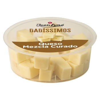 Queso de mezcla curado dados Juan Luna bote 90 g.