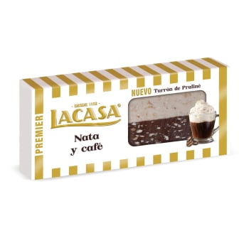 Turrón nata café Lacasa si gluten 250 g.
