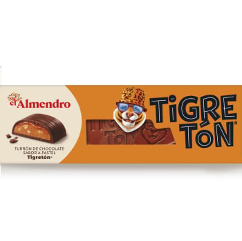 Turrón de chocolate sabor a pastel Tigretón El Almendro 147 g.