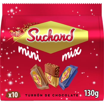 Turrones de chocolate mini mix Suchard 130 g.