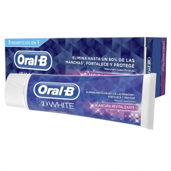 Dentífrico blancura revitalizante 3D White Oral-B 75 ml.
