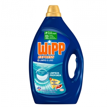 Detergente líquido limpieza profunda limpio y liso Wipp Express 46 lavados.