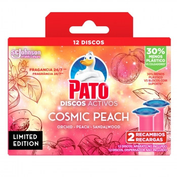 Discos WC activos inodoros aroma cosmic beach recambio Pato 2 ud.