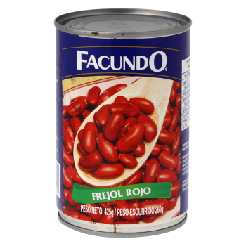 Frejol rojo cocido Facundo 425 g.