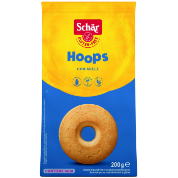 Galletas con miel Hoops Schär sin gluten y sin lactosa 200 g.