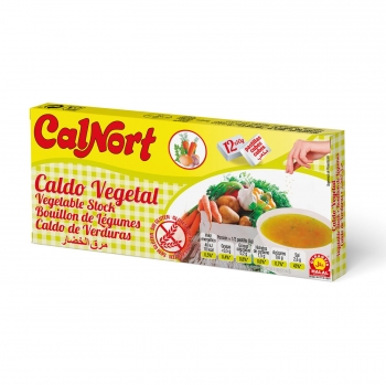Caldo vegetal Calnort sin gluten 12 pastillas