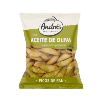Picos camperos con aceite de oliva y ajonjolí Andrés 180 g.