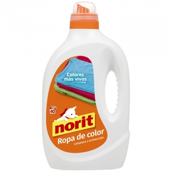 Detergente líquido para ropa de color Norit 40 lavados.