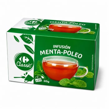 Infusión de menta-poleo en bolsitas Carrefour Classic 20 ud.