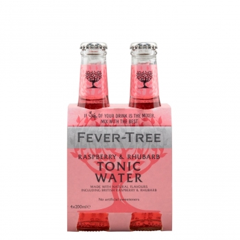Tonic water raspberry & rhubarb Fever-Tree pack 4 botellas de 200 ml