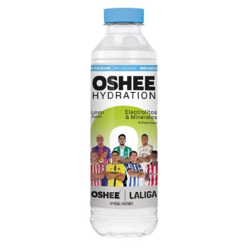 Oshee hydration sabor limón sin azúcar botella 555 ml.