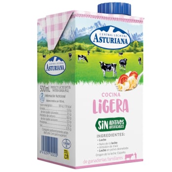 Nata para cocinar ligera Central Lechera Asturiana 500 ml.